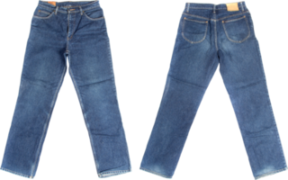 jeans voor- en achterkant geïsoleerd png