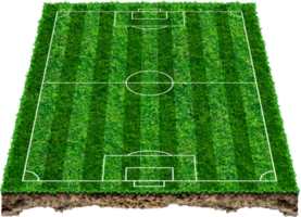 3d soccer field isolated png