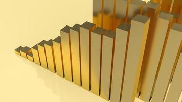 The gold column for abstract background  3d rendering photo