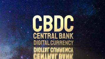 The cbdc or central bank digital currency  for business concept 3d rendering photo