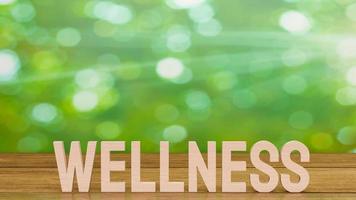 The wellness word for health concept 3d rendering photo