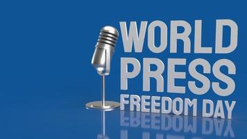 The world press freedom day white text for holiday content 3d rendering photo