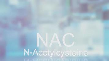 word  nac or n-acetylcysteine for medical or sci concept 3d rendering photo