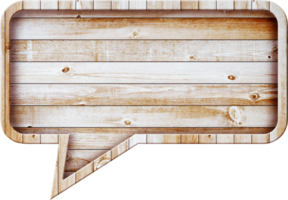 Holzschild mit Sprechblasen-Template-Design png