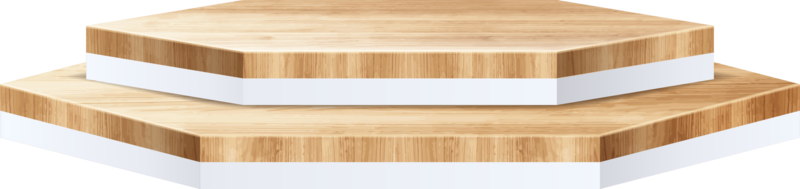 Wooden product display podium png