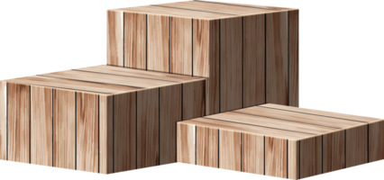 podium de présentation de produits en bois png