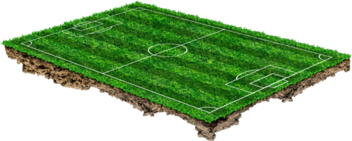 3d soccer field isolated png