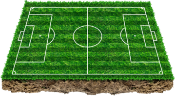 3d soccer field isolated png