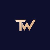 TW letters logo design, vector