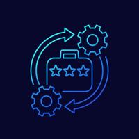 portfolio optimization icon, line vector