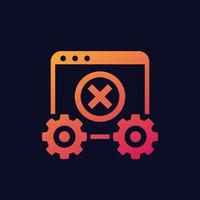 error or failure icon for web vector