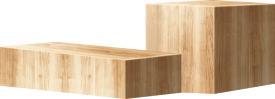 Wooden product display podium png