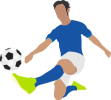 Cartoon football soccer player man in action png