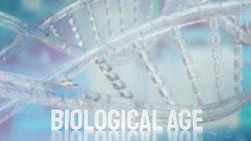 The biological age on dna  background for sci or medical concept 3d rendering photo