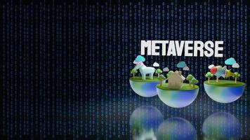 The  metaverse  and simulator earth for technology or business concept 3d rendering photo