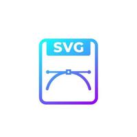 archivo svg, icono de formato de gráficos vectoriales escalables vector