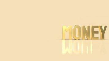 gold money text for business concept 3d rendering photo