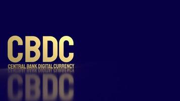 cddc or central bank digital currency gold text for business concept 3d rendering photo