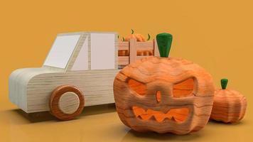 pumpkin lantern  for halloween  concept 3d rendering photo