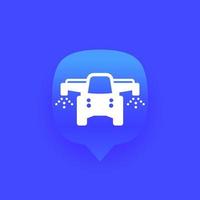 crop sprayer tractor, irrigation vector icon