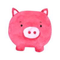 animal de dessin animé aquarelle cochon png