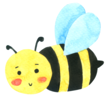 Bee cartoon cute watercolor png