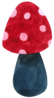 aquarelle de dessin animé de champignon png