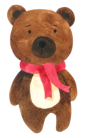 aquarela fofa de desenho de urso png