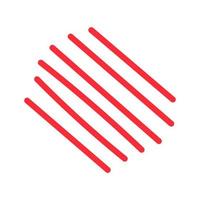 Vector abstract shapes. Modern red lines. Abstract stripes.