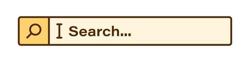 Vector retro search field. Nostalgic UI. Retro vaporwave computer interface. Entry field.
