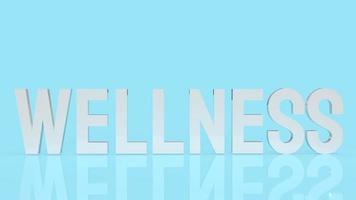 The wellness word for health concept 3d rendering photo