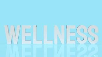 The wellness word for health concept 3d rendering photo