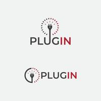 Plug-in electrical logo design vector file