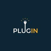 Plug-in electrical logo design vector file
