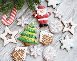 decoración navideña con galletas foto