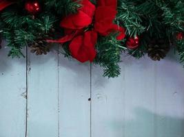 fondo de madera para el concepto de navidad o celebración foto