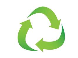 Recycle icon vector Green triangular eco recycle icons