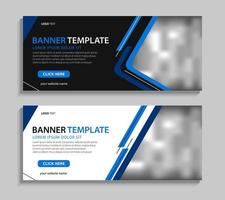 Abstract horizontal web banner design template. Modern business advertising banner design with space for pictures. Can be used for social media post, header, cover vector