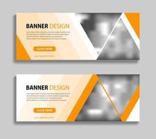 Abstract horizontal web banner design template. Modern business advertising banner design with space for pictures. Can be used for social media post, header, cover vector