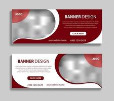 Abstract horizontal web banner design template. Modern business advertising banner design with space for pictures. Can be used for social media post, header, cover vector