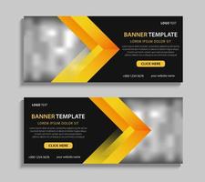 Modern business banner template design. Horizontal web banner design with place for images. Can be used for banner, advertising, header, covers, flyer vector