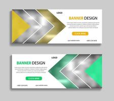 diseño de plantilla de banner de negocios moderno. diseño de banner web horizontal con lugar para imágenes. puede usarse para banner, publicidad, encabezado, portadas, volante vector