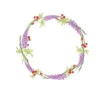 Watercolor wreath. Flower and leaves wreath. Wild flowers Bouquets, for Wedding invitation, embellishments. png