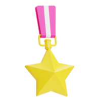 ilustração de medalha militar 3d png