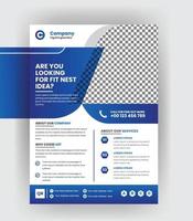 Business corporate flyer and brochure cover page design template vector