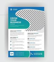 Business corporate flyer and brochure cover page design template vector