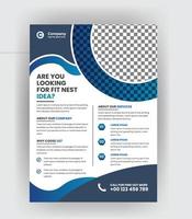 Business corporate flyer and brochure cover page design template vector