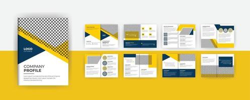 Business brochure design Company profile with modern gradient shapes, 16 pages brochure design vector