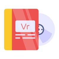Conceptual design icon of VR disc vector