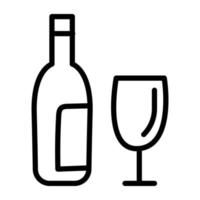 Vector design icon of wine bottle